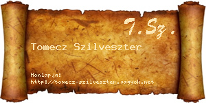 Tomecz Szilveszter névjegykártya